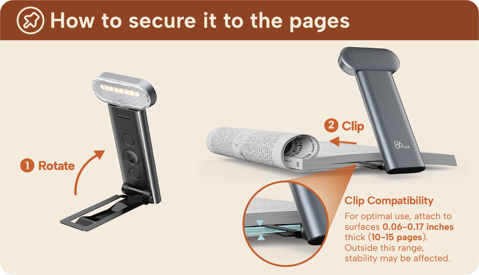 86lux Product Support (Pocket Pro) | Book Light, Reading Light